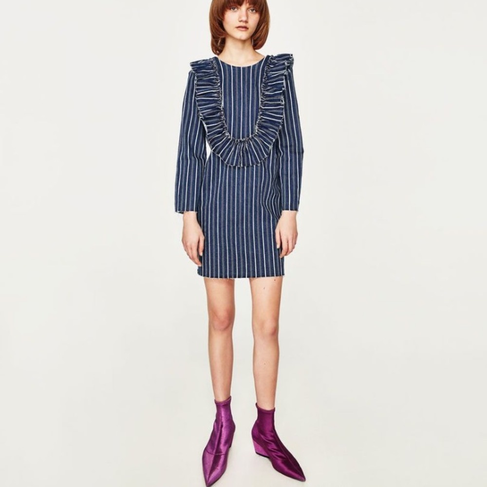 Never worn Zara denim dress